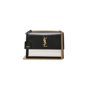 SAINT LAURENT Medium Colorblock Leather Sunset Chain Bag